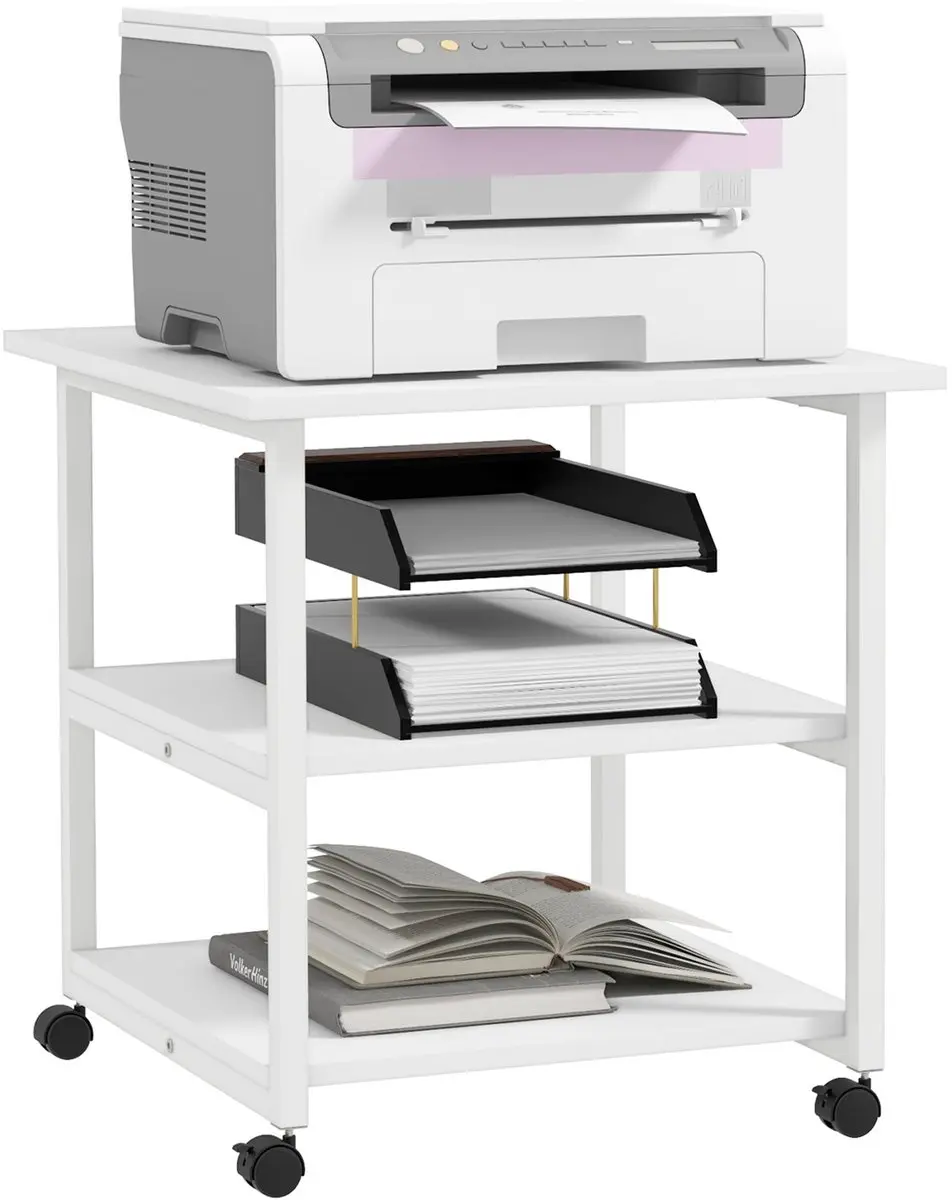 Homcom Printerstandaard 50x50x52,5cm Wit