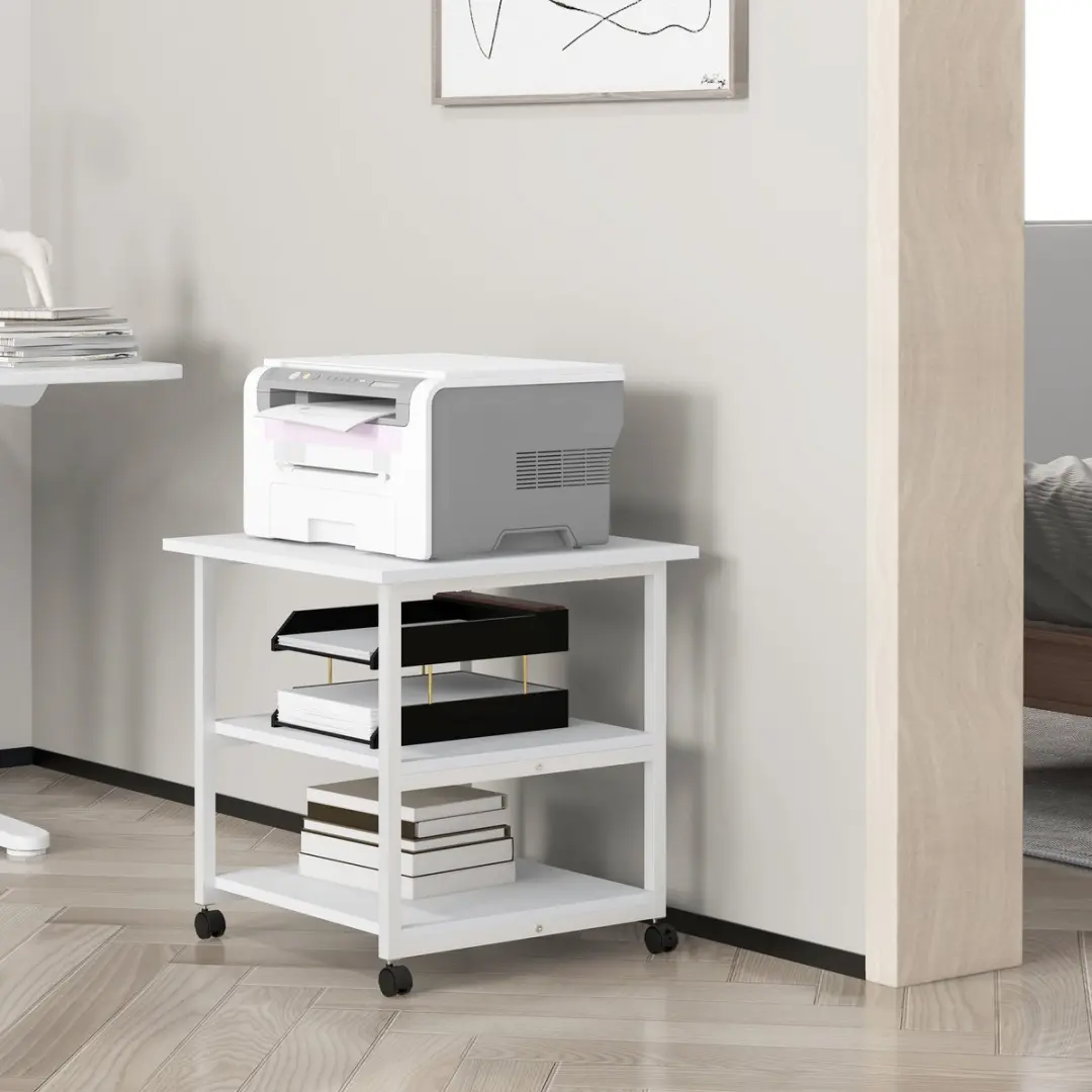 Homcom Printerstandaard 50x50x52,5cm Wit