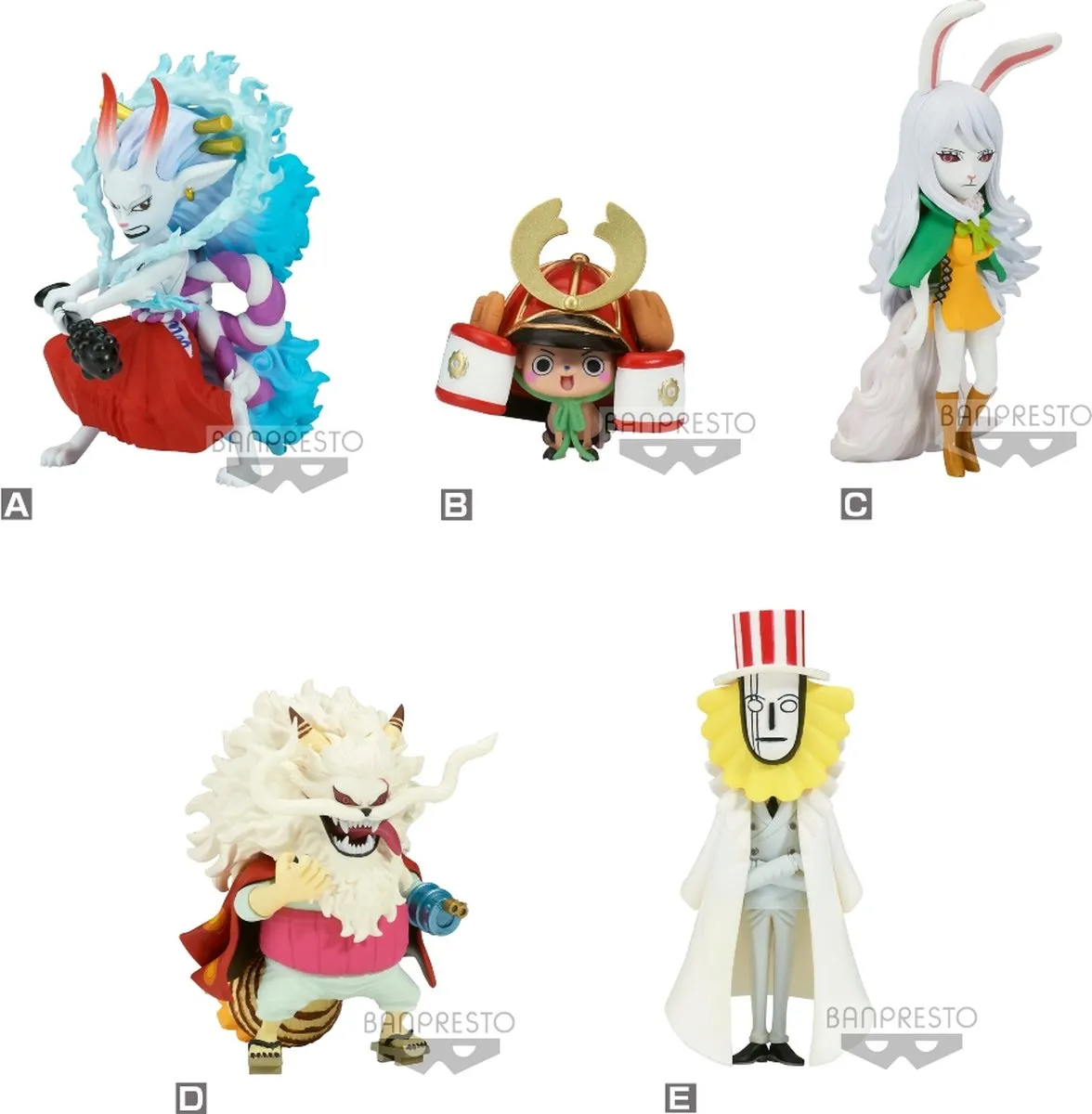 Bandai Banpresto One Piece World Collectable Figure Wanokuni Onigashima 7 Stuks