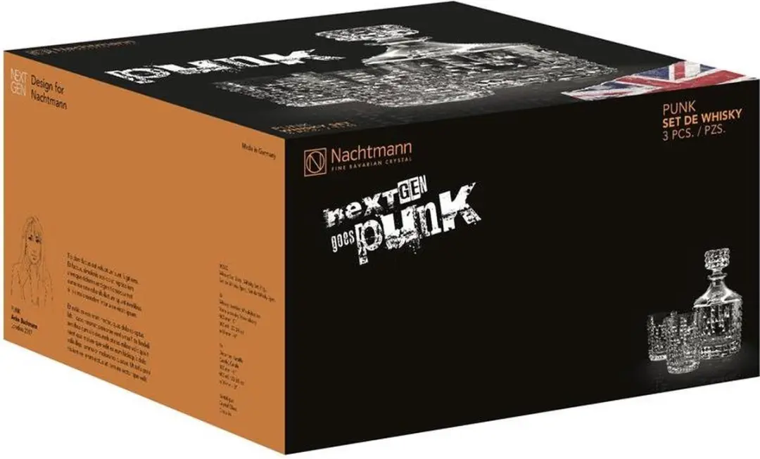 Nachtmann Punk Whiskyset 3-delig - 0,75L - Transparant