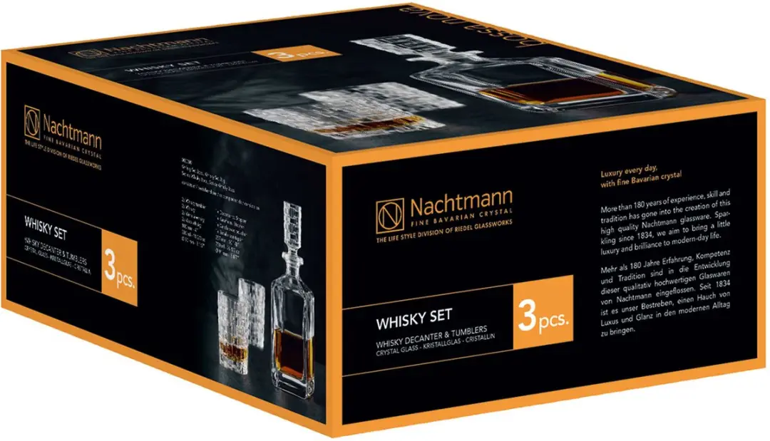 Nachtmann Punk Whiskyset 3-delig - 0,75L - Transparant