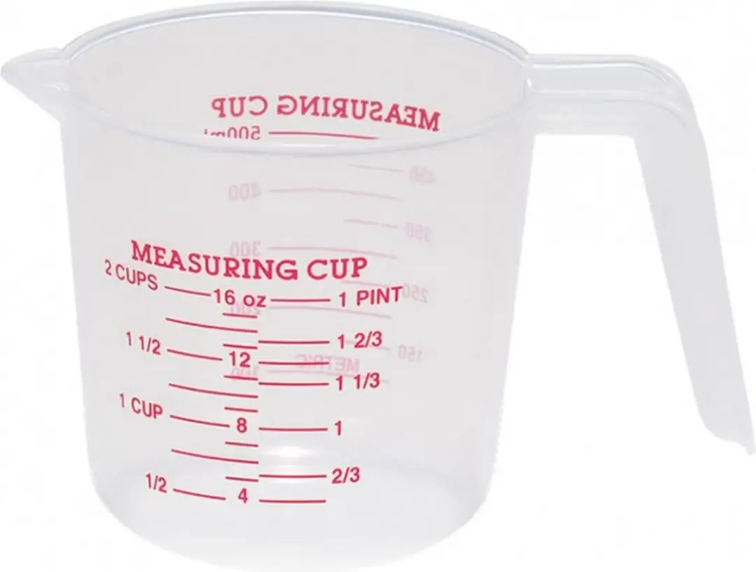 Patisse Maatbeker 500ml - Transparant/Rood