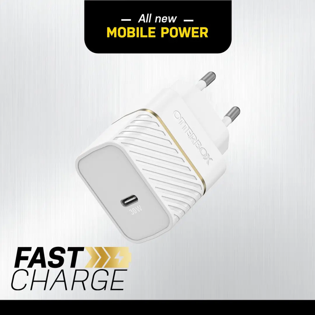 OtterBox 30W USB-C Wandoplader - Wit - afbeelding 3 van 6