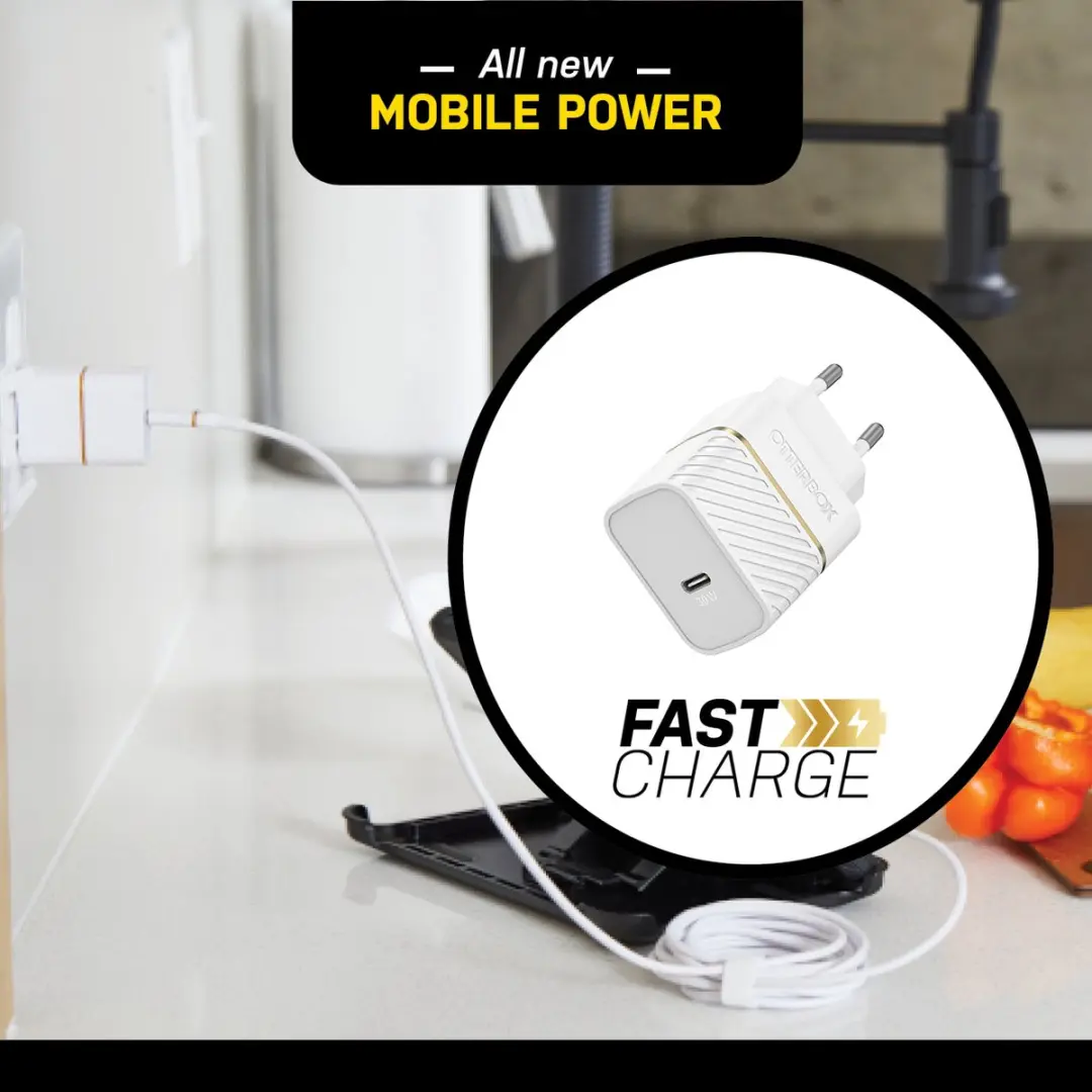 OtterBox 30W USB-C Wandoplader - Wit - afbeelding 6 van 6