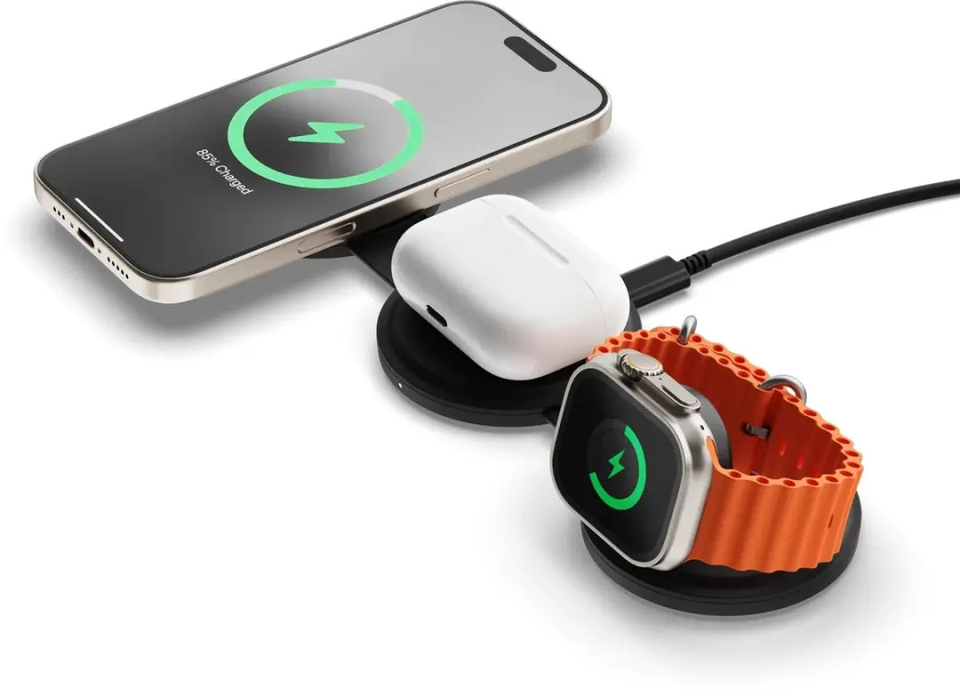 Satechi OntheGo 3-in-1 ST-QTG31K Draadloze Oplader - 15W - Zwart