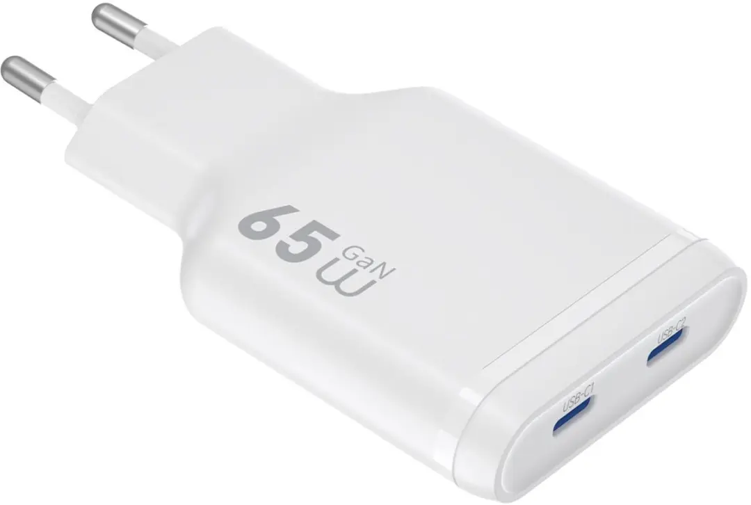 WiWu Oplader Essen Slim 65W USB-C - 2x USB-C - Wit