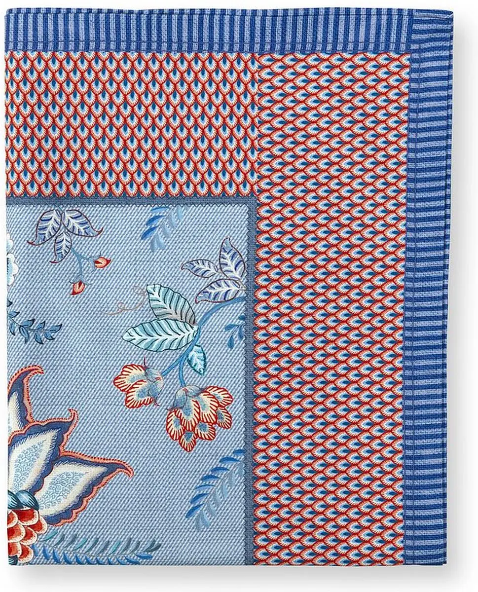 Pip Studio Flower Festival Tafelloper - 50x150cm - Blauw