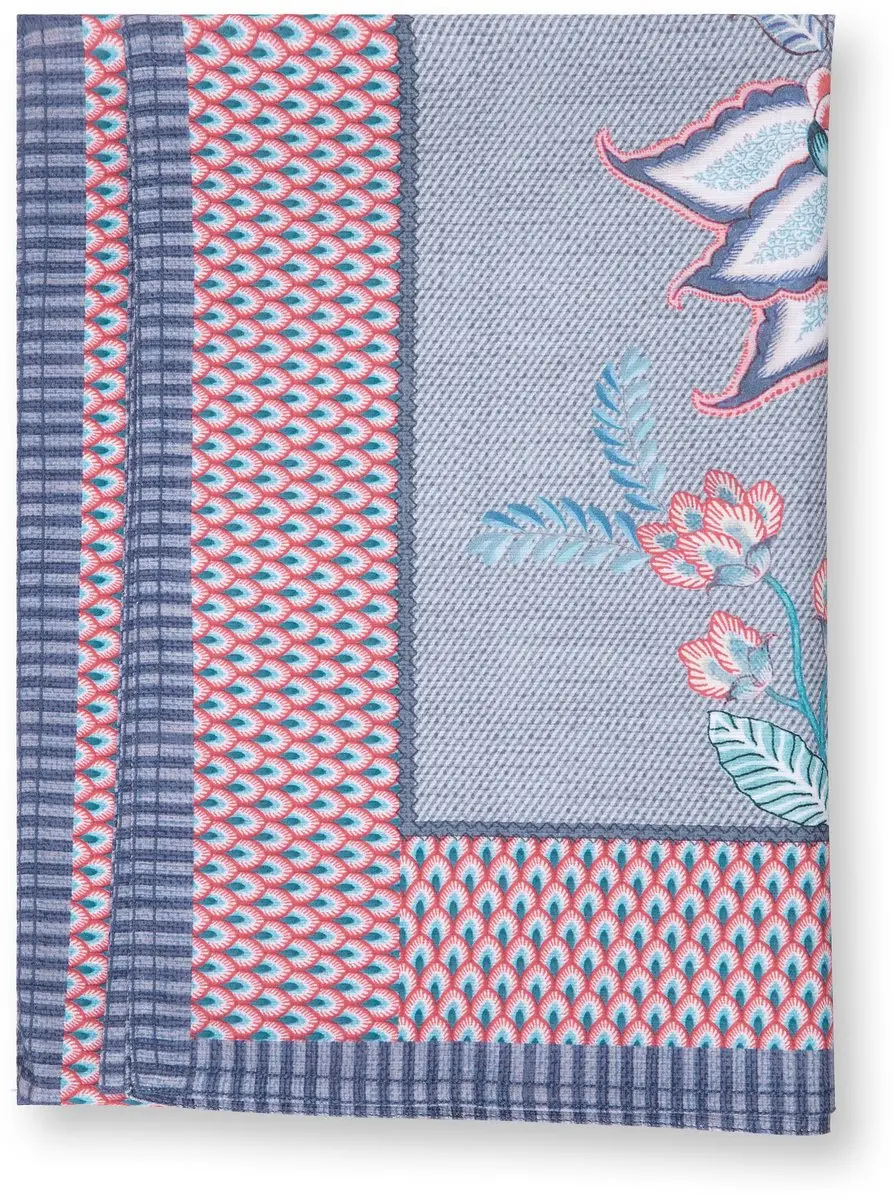 Pip Studio Flower Festival Tafelloper - 50x150cm - Blauw