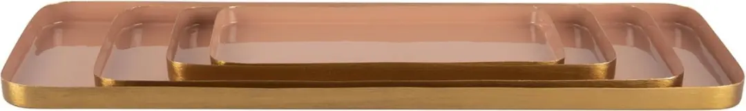 Present Time Festive Dienblad Roze 16x2x41cm