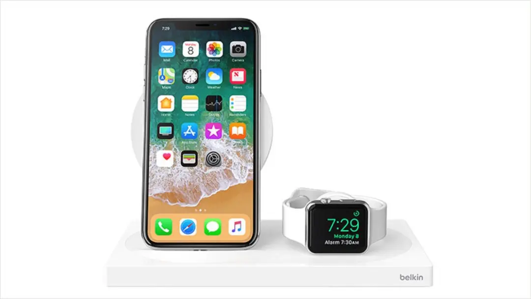 Belkin F8J234vfWHT-APL Charge Dock Apple Watch iPhone - Wit - afbeelding 3 van 6