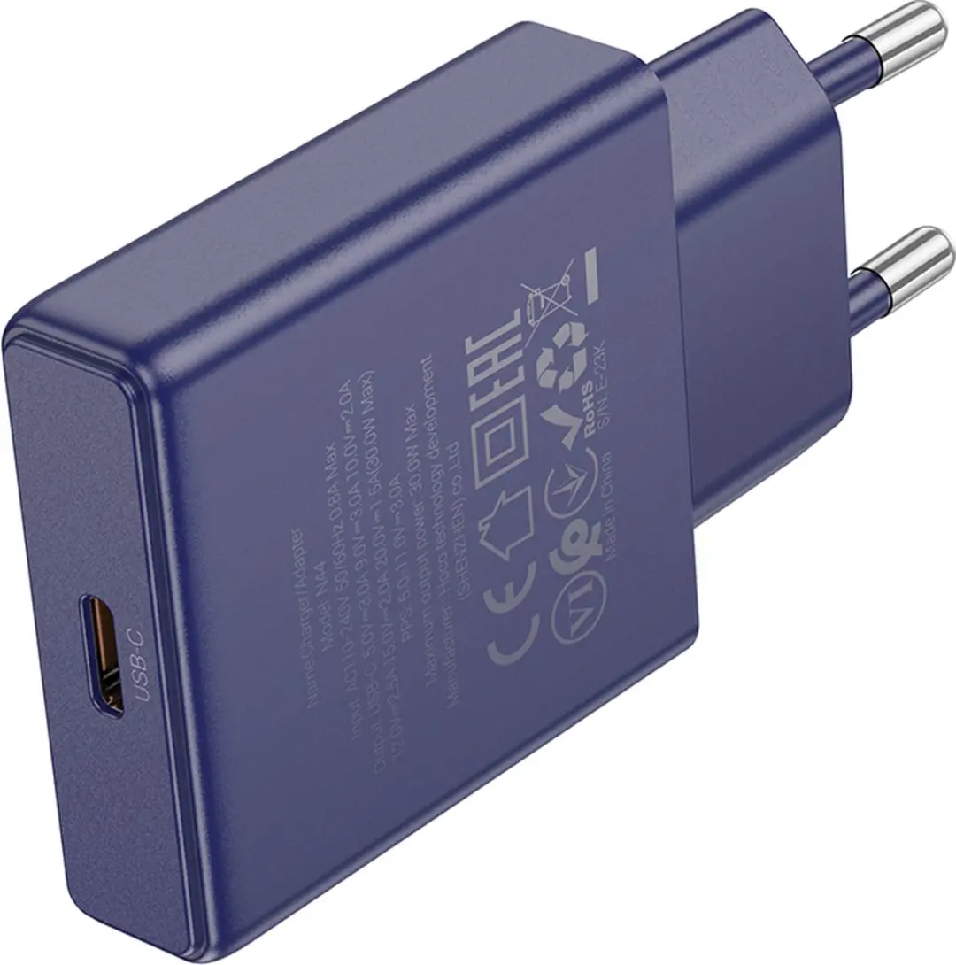 Hoco 30W Snellader Type C - Titanium Blue
