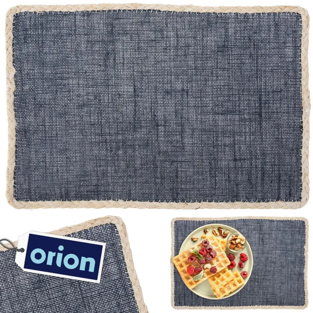 Orion Rechthoekige Tafelonderlegger 45x30cm - Polyester - Blauw