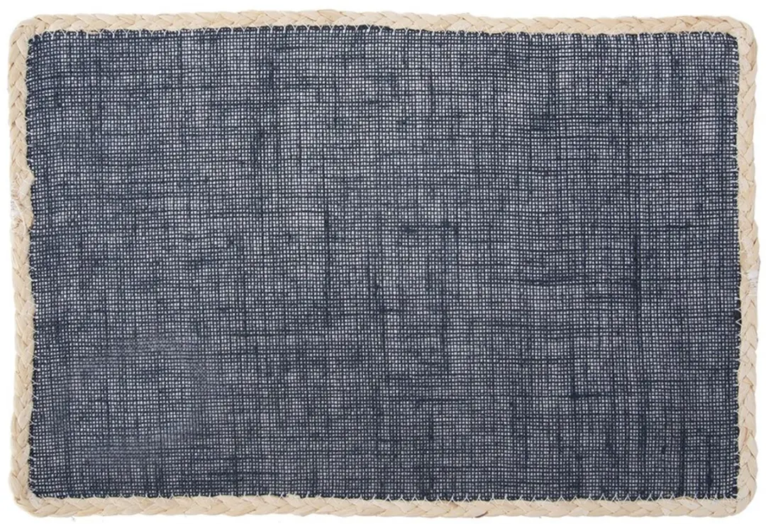 Orion Rechthoekige Tafelonderlegger 45x30cm - Polyester - Blauw