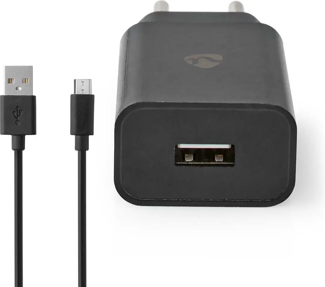 Nedis WCHAM105ABK Oplader 5W - USB-A - Micro-USB - 1m - Zwart - afbeelding 6 van 6