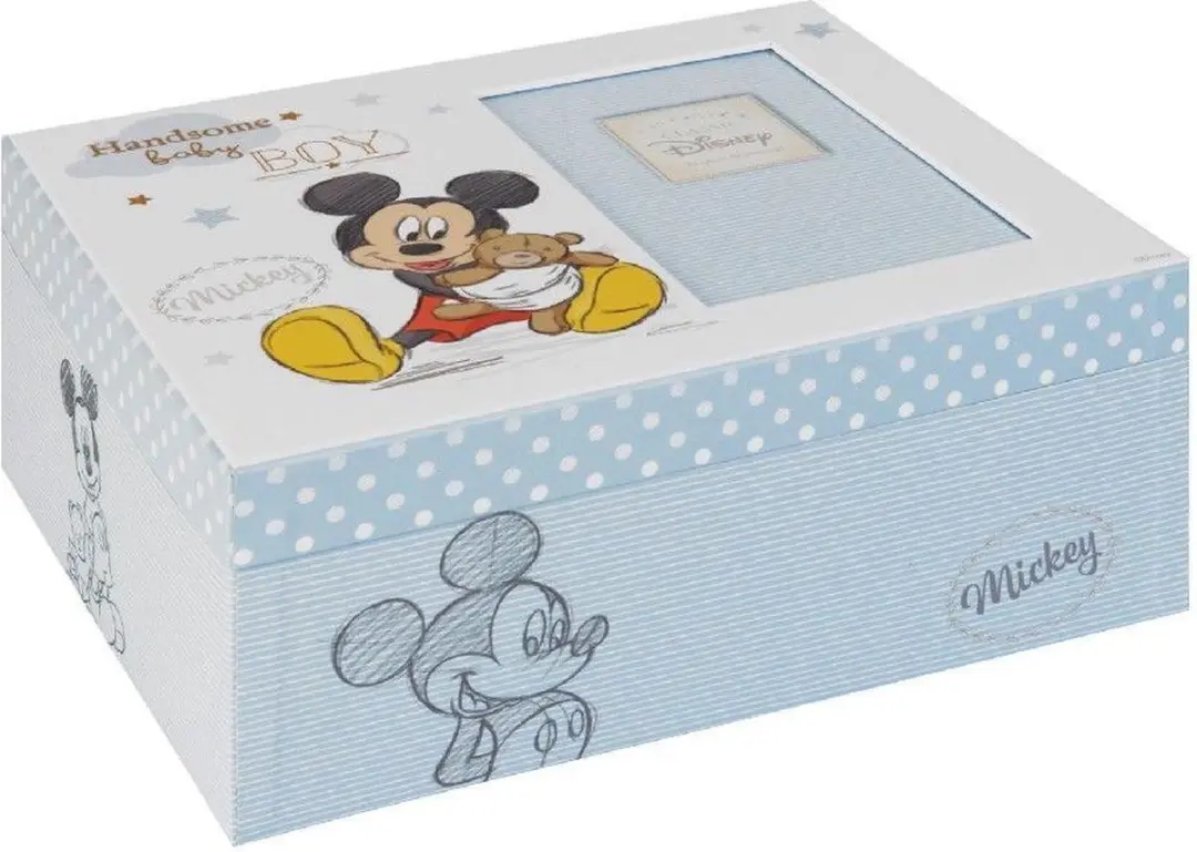 Disney Mickey Mouse Bewaarkistje - 2 Liter - Wit/Lichtblauw