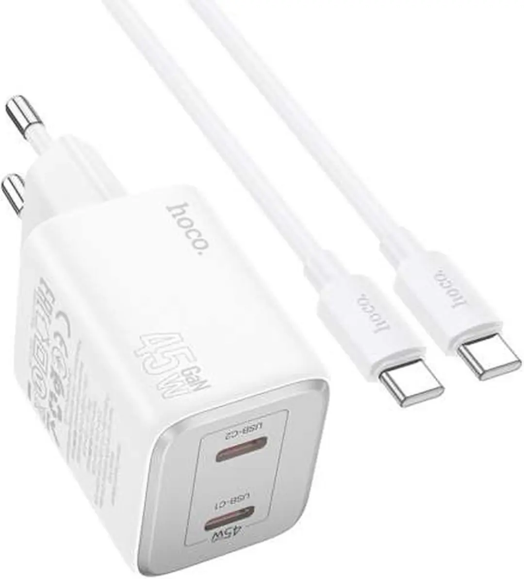 Hoco 45W USB-C Snellader Set