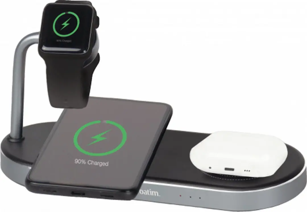 Verbatim WCS-03 3-in-1 Draadloze Oplader - 35W - Apple Watch/Zwart