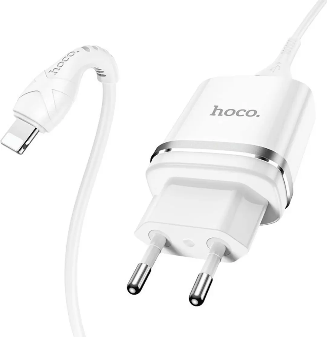 Hoco N1LW Oplader 12W - USB A naar Lightning Kabel 1m - Wit