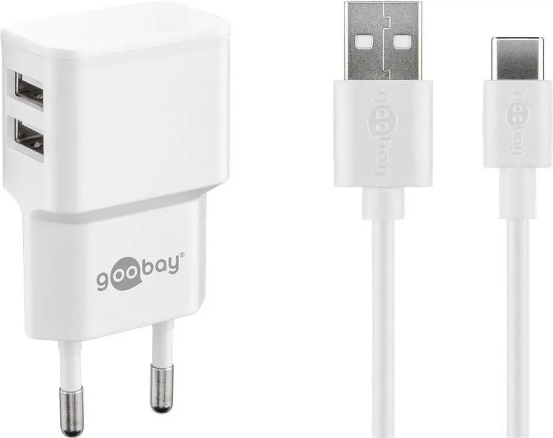 Goobay 44987 USB-A Thuislader 2 Poorten