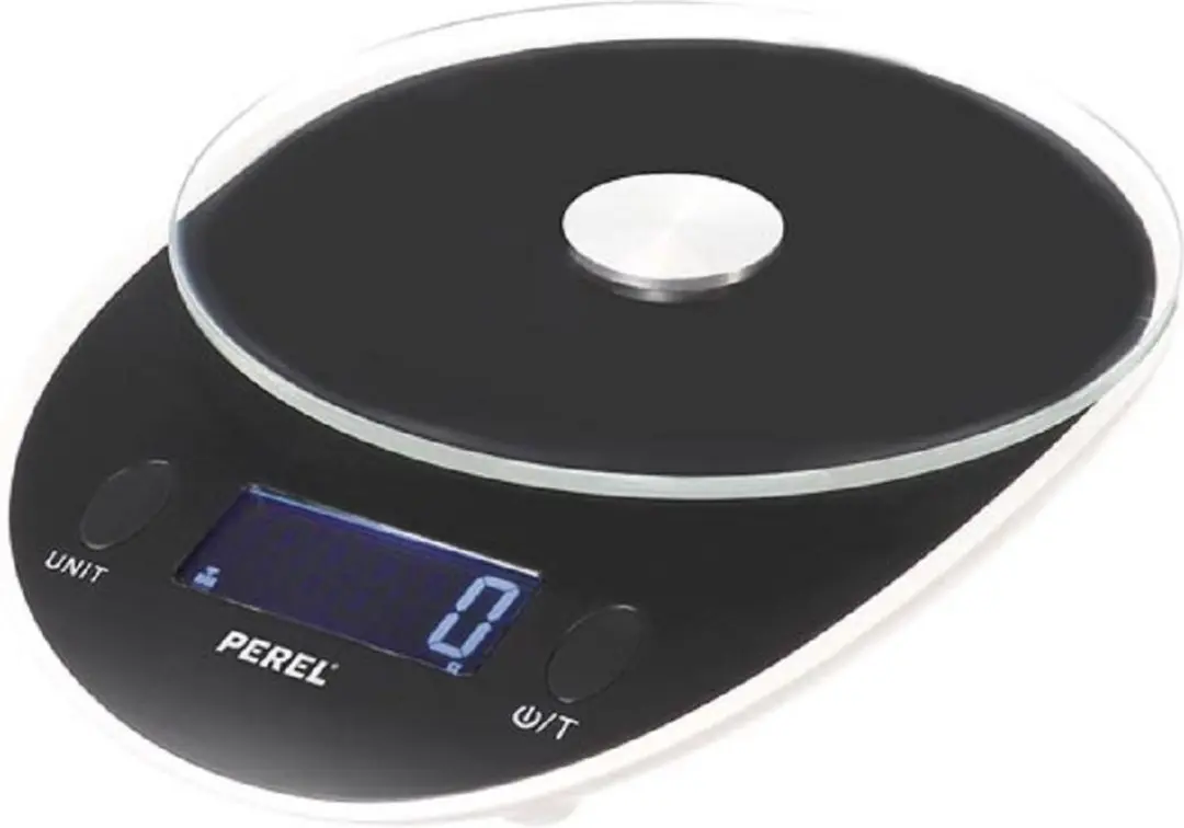 Perel Keukenweegschaal VTBAL102 - 5 kg - Zwart