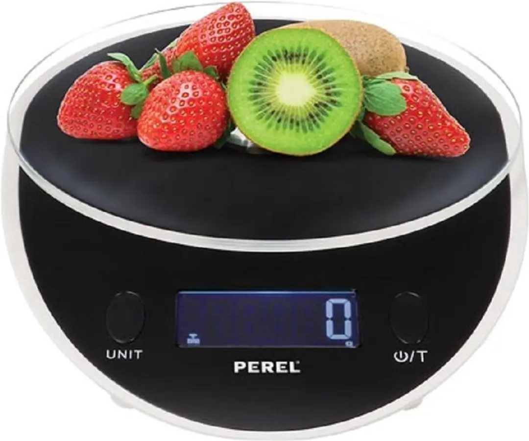 Perel Keukenweegschaal VTBAL102 - 5 kg - Zwart