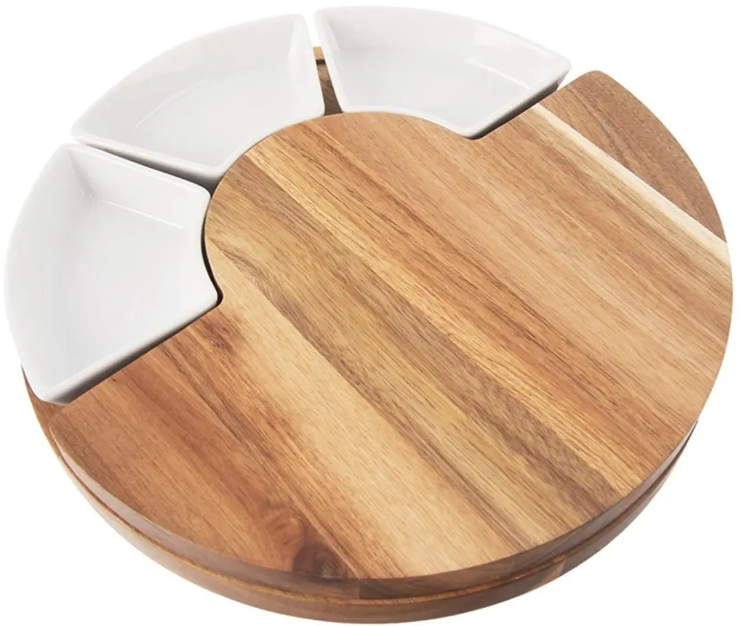 Orion Serveerplank Nooi Acacia - Uitklapbaar - 7-delig