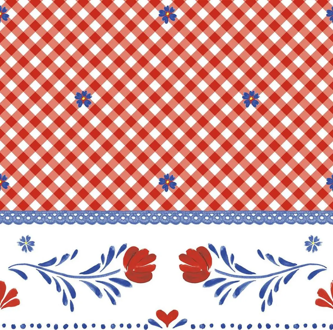 Wicotex Tafellaken Holland 140x250cm - Rood/Wit
