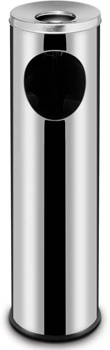 HENDI 691380 Afvalbak met asbak - 15L - Staal