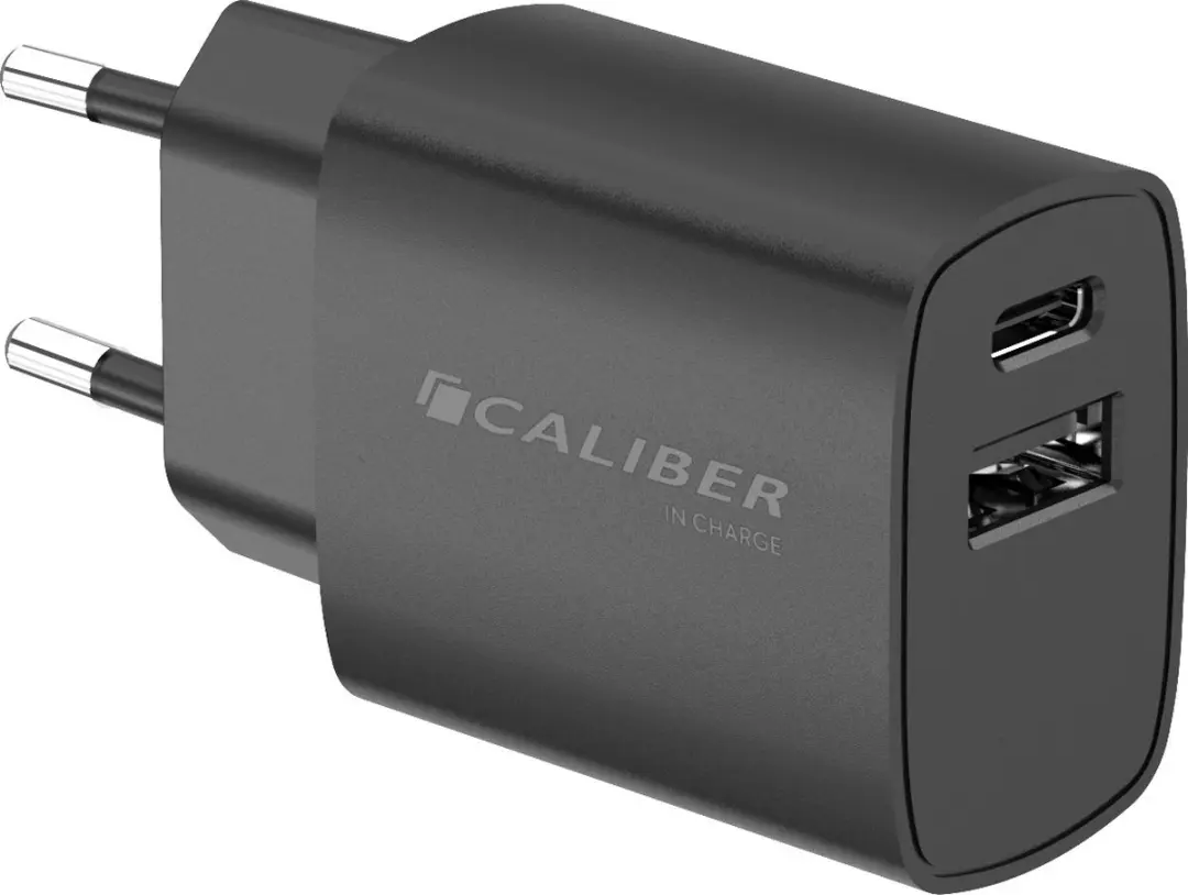 Caliber PSPQ-20CCB USB C Adapter 20W - 2 Poorten - Zwart
