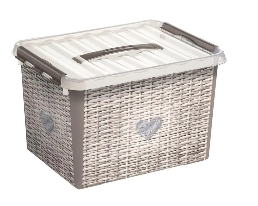 Sunware Q-line Opbergbox Mand 22L - 40x30x26cm Taupe