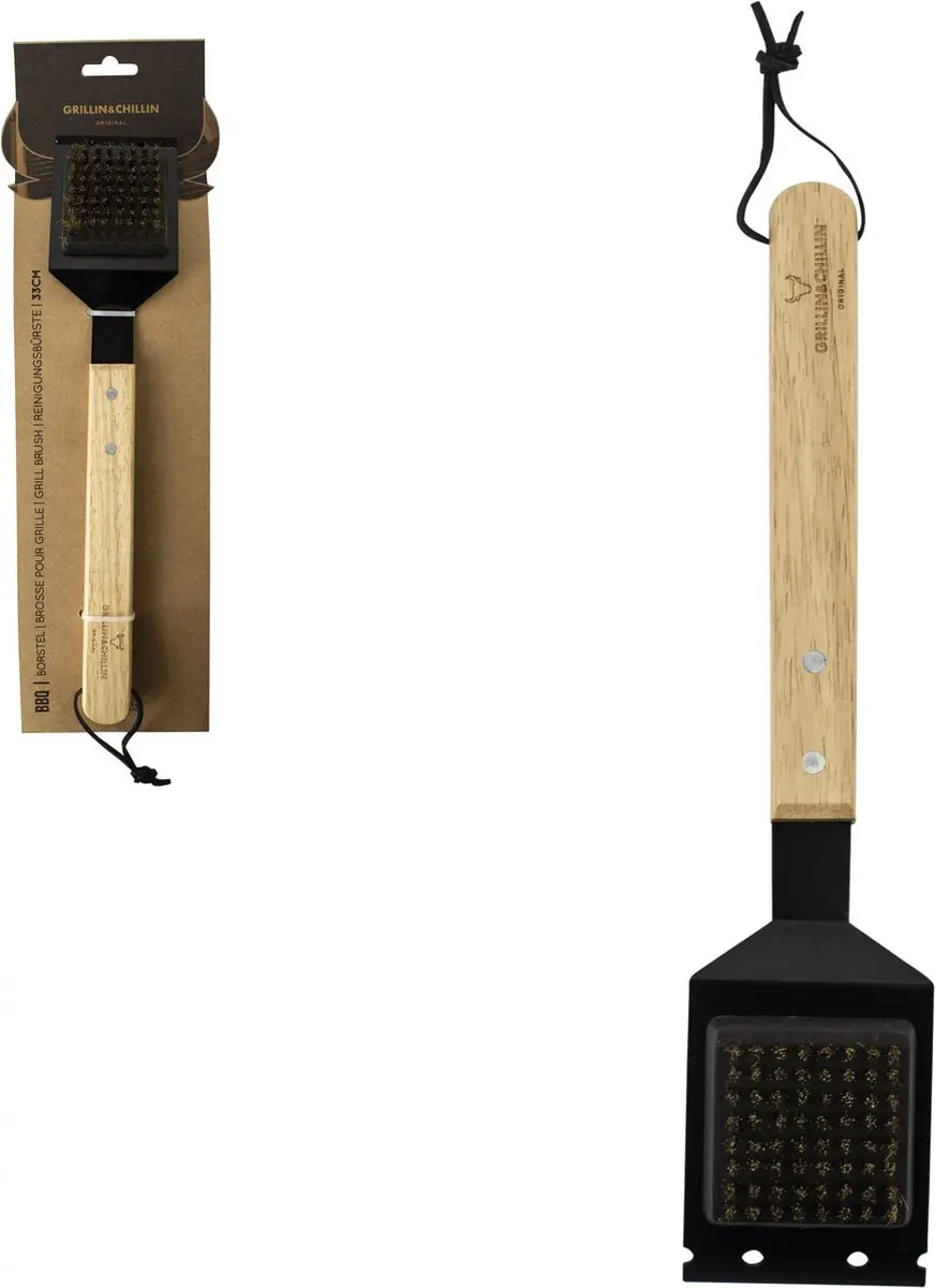 BBQ Borstel 33cm zwart