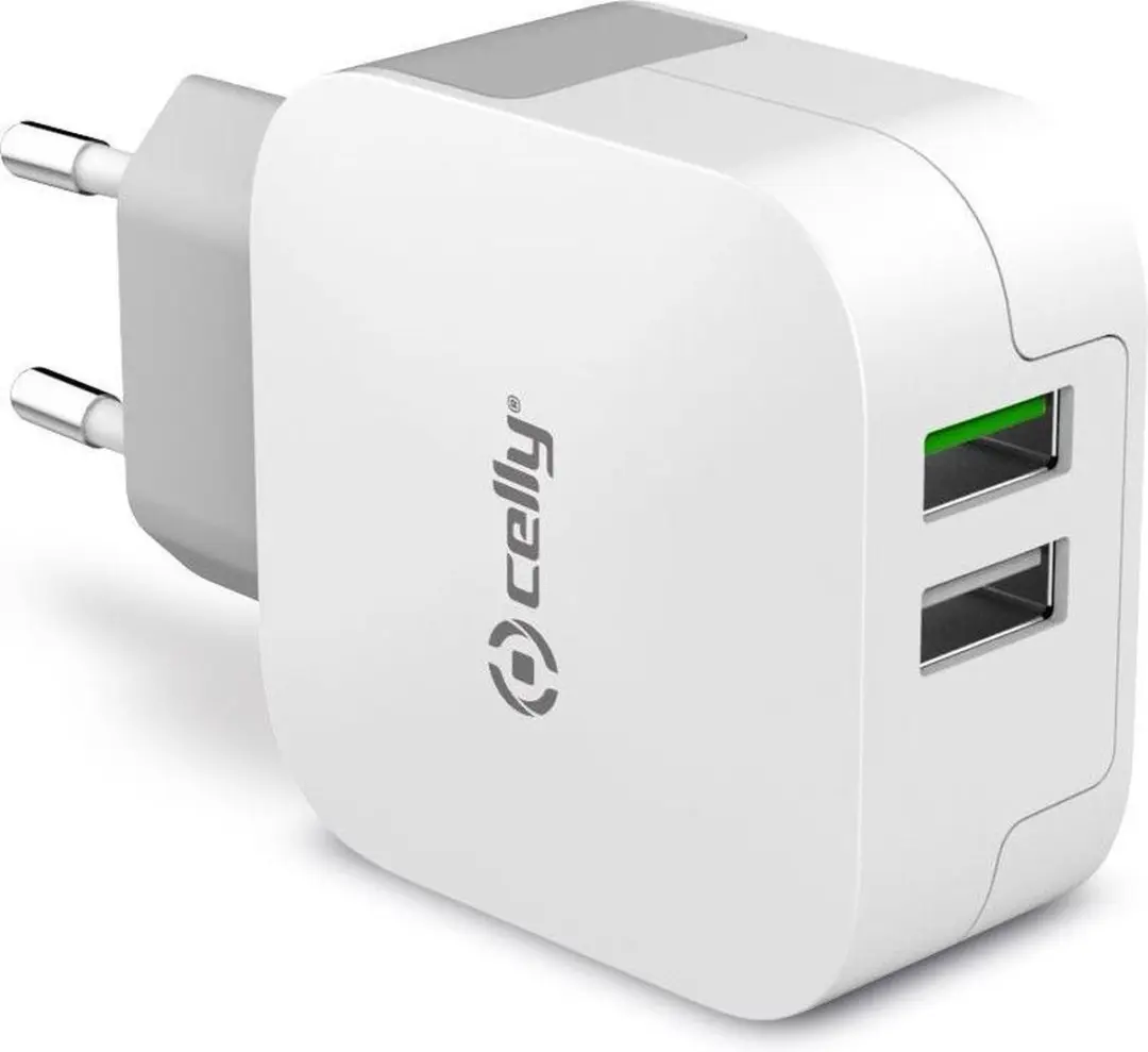 Celly Turbo Lichtnetadapter 3.4A 2x USB