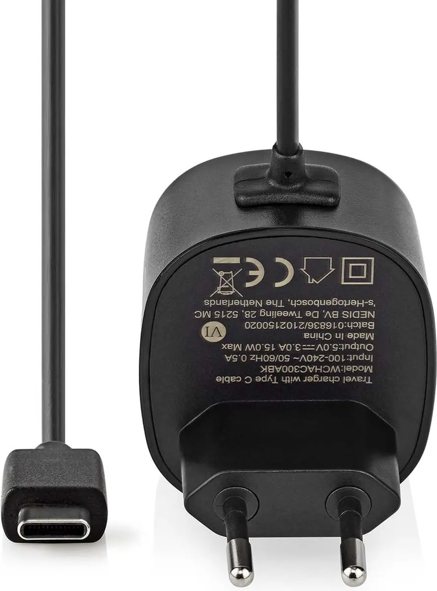 Nedis WCHAC300ABK Oplader 15W USB-C