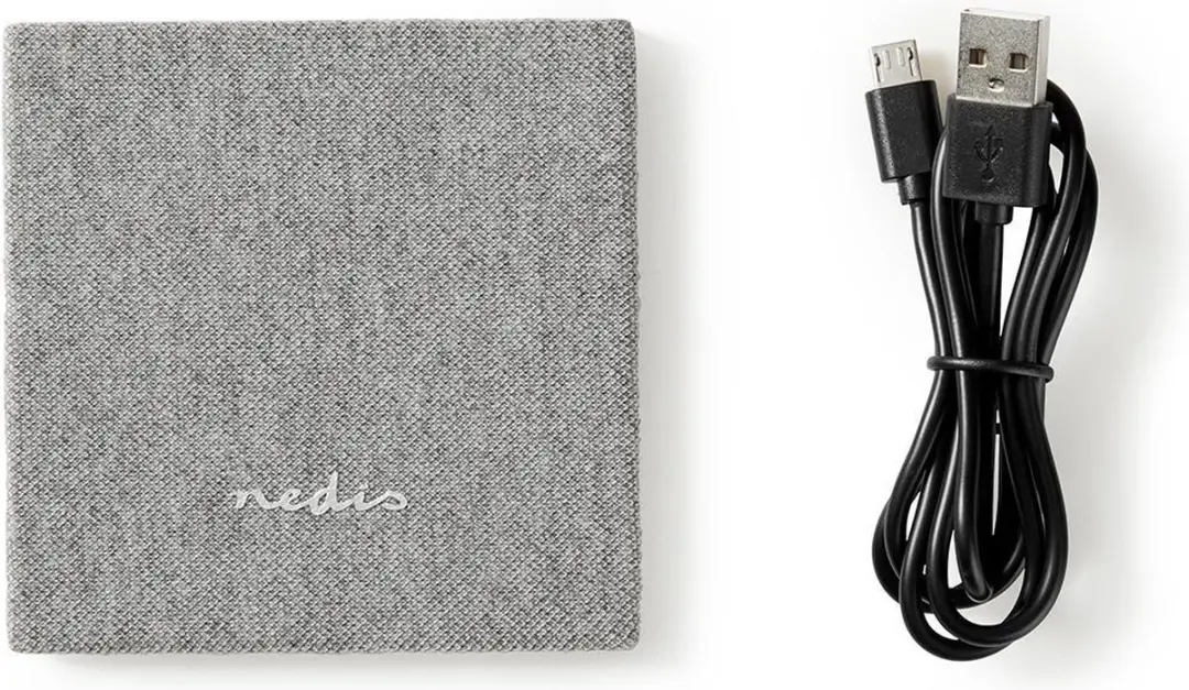 Nedis FSWC10W110GY Draadloze Oplader 10W - Micro-USB - Zwart