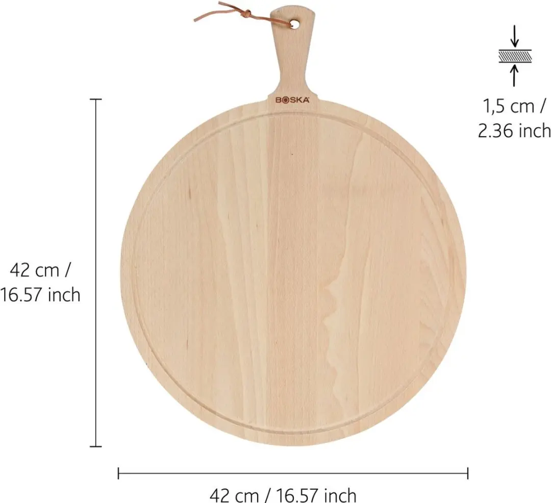 Boska Serveerplank Amigo XL Rond - ⌀42cm - Beukenhout Bruin