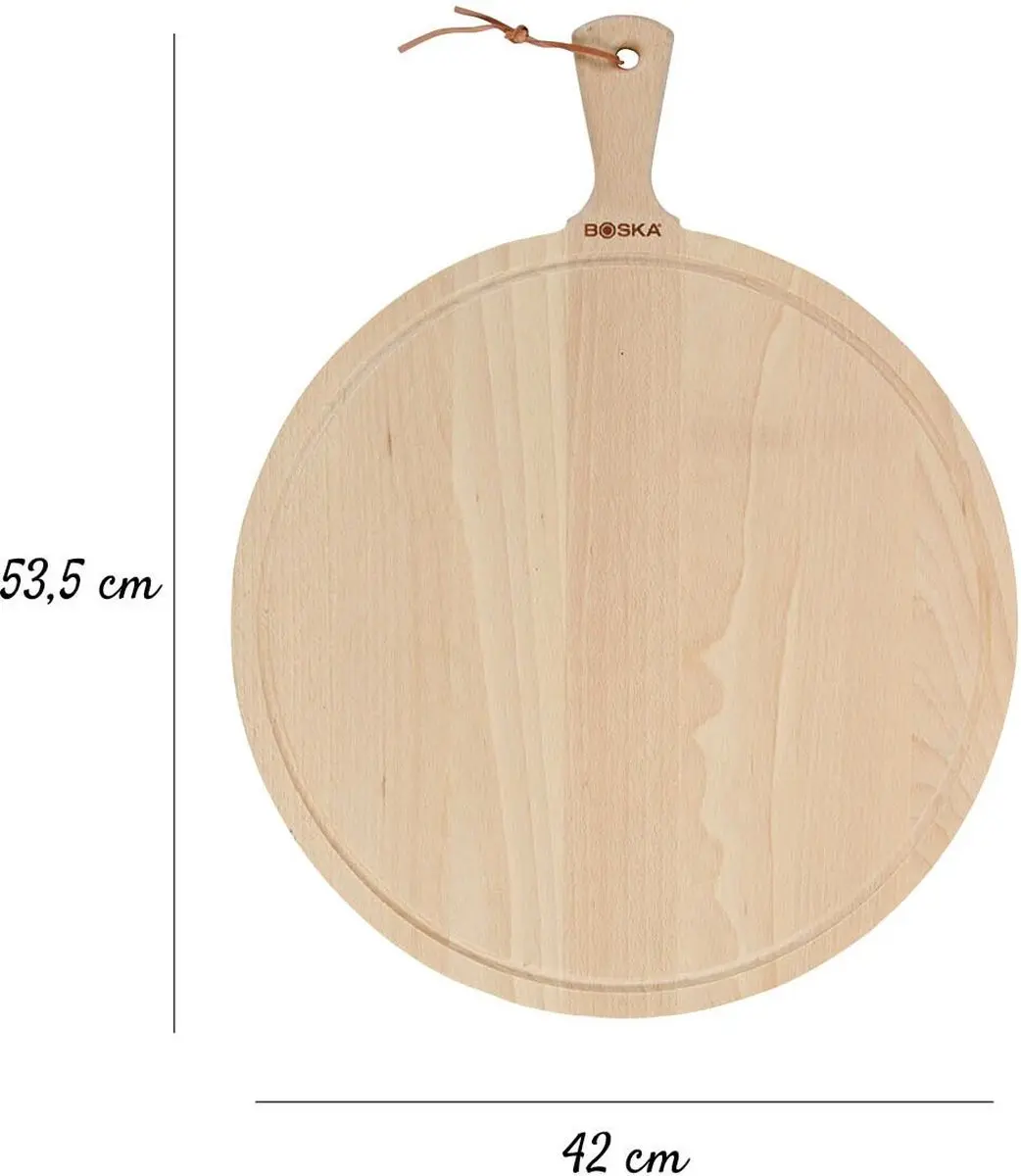 Boska Serveerplank Amigo XL Rond - ⌀42cm - Beukenhout Bruin