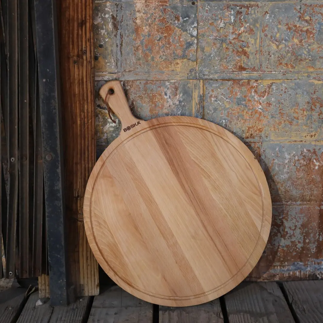 Boska Serveerplank Amigo XL Rond - ⌀42cm - Beukenhout Bruin