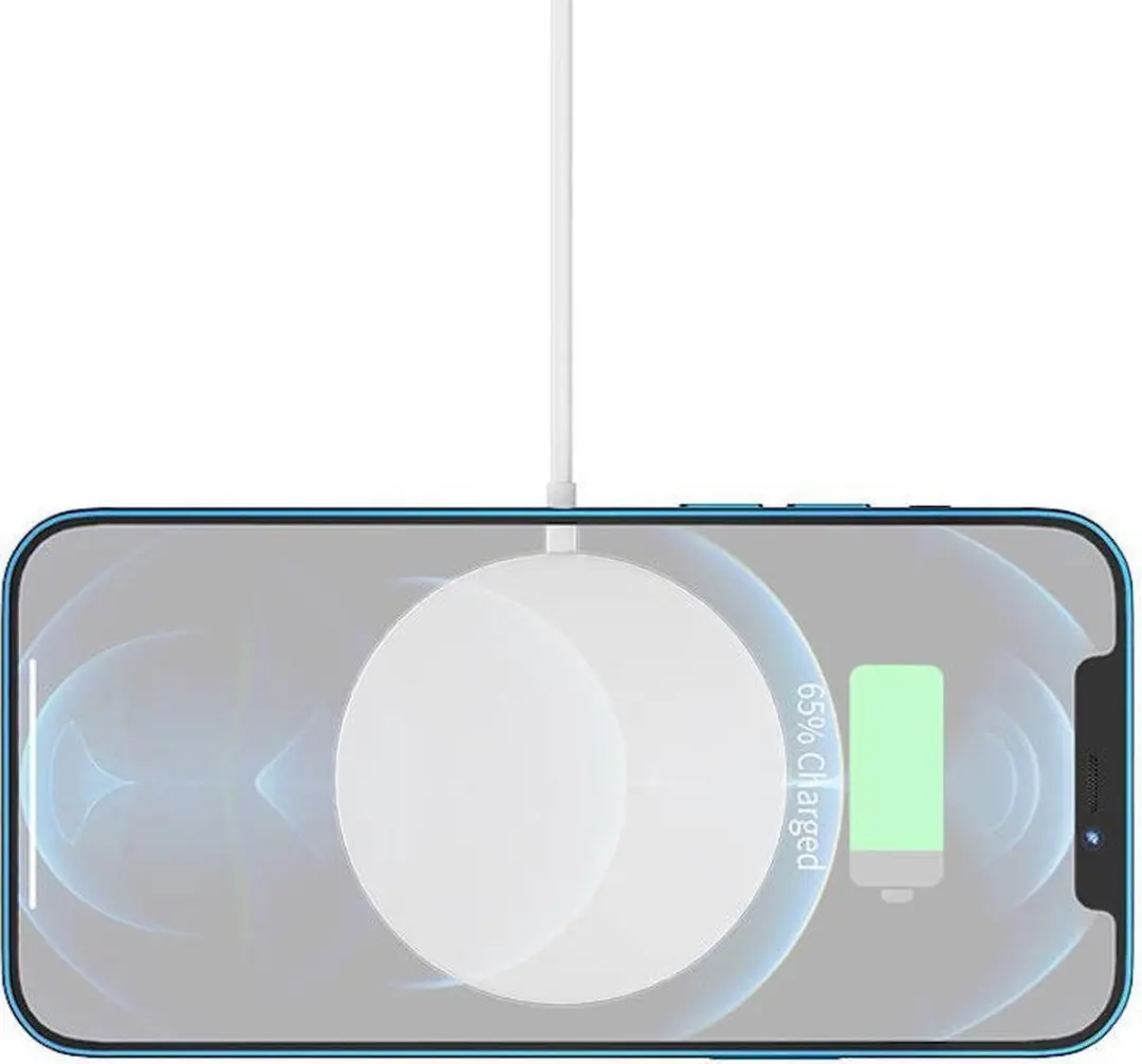 Hoco CW29 Magnetische Oplader - iPhone 12/12 mini/Pro/Pro Max - 15W - Wit