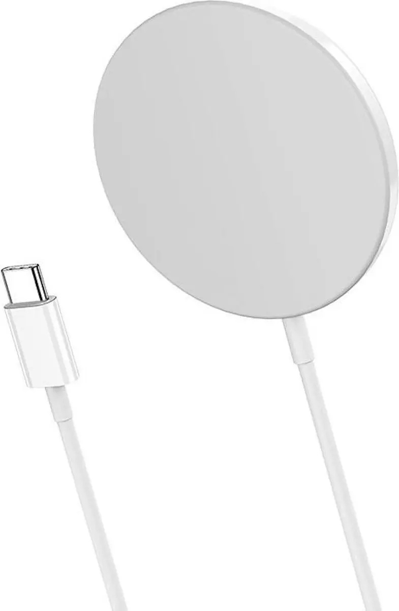 Hoco CW29 Magnetische Oplader - iPhone 12/12 mini/Pro/Pro Max - 15W - Wit
