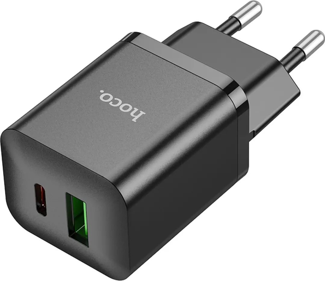 Hoco 2in1 Oplader N28 Favor - 20W - 2x USB - Zwart