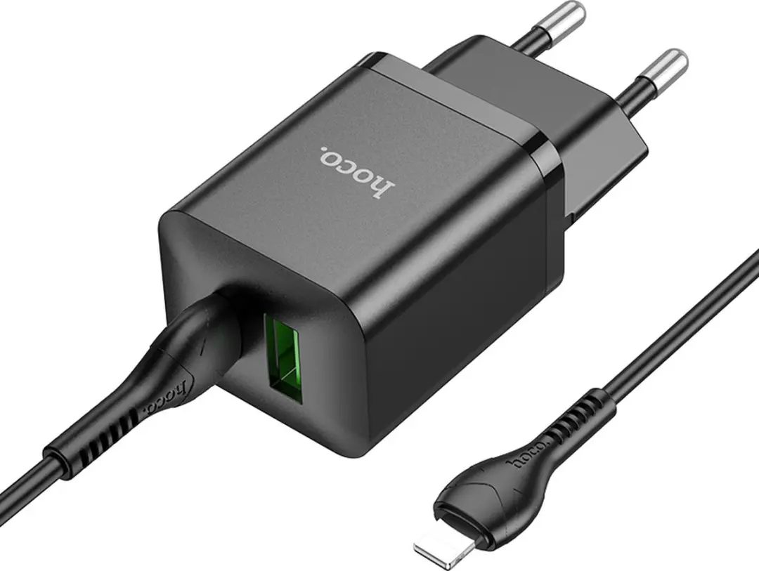 Hoco 2in1 Oplader N28 Favor - 20W - 2x USB - Zwart