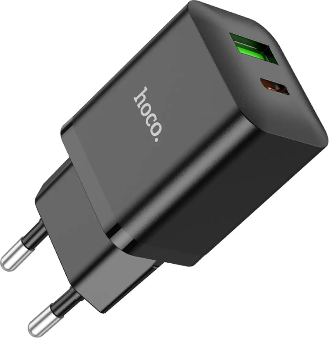 Hoco 2in1 Oplader N28 Favor - 20W - 2x USB - Zwart