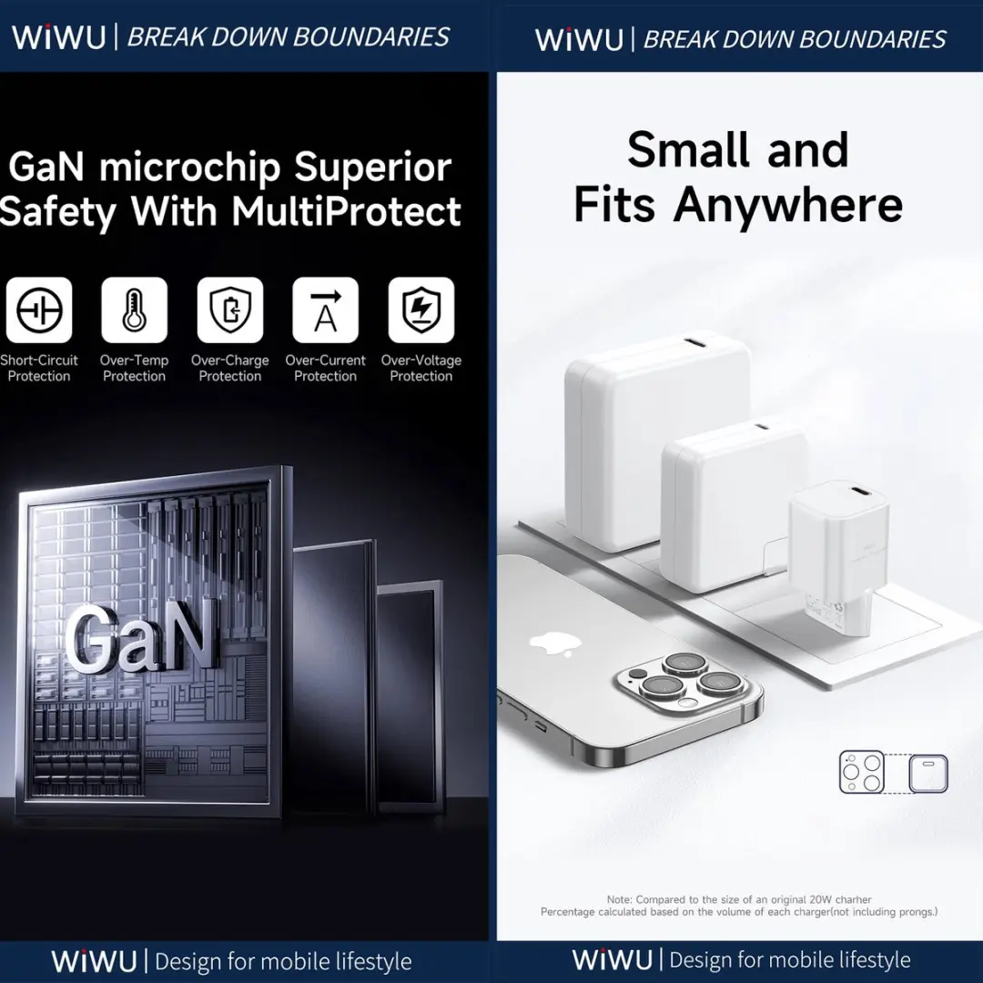 WiWu 33W USB-C Snellader - Wit