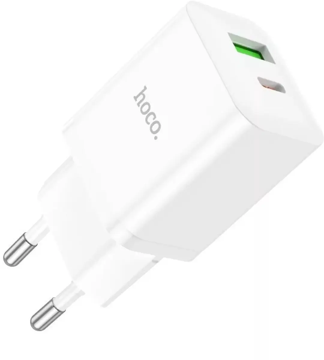 Hoco N28W Oplader - 2x USB - 20W - PD & QC3.0 - Wit - afbeelding 6 van 6