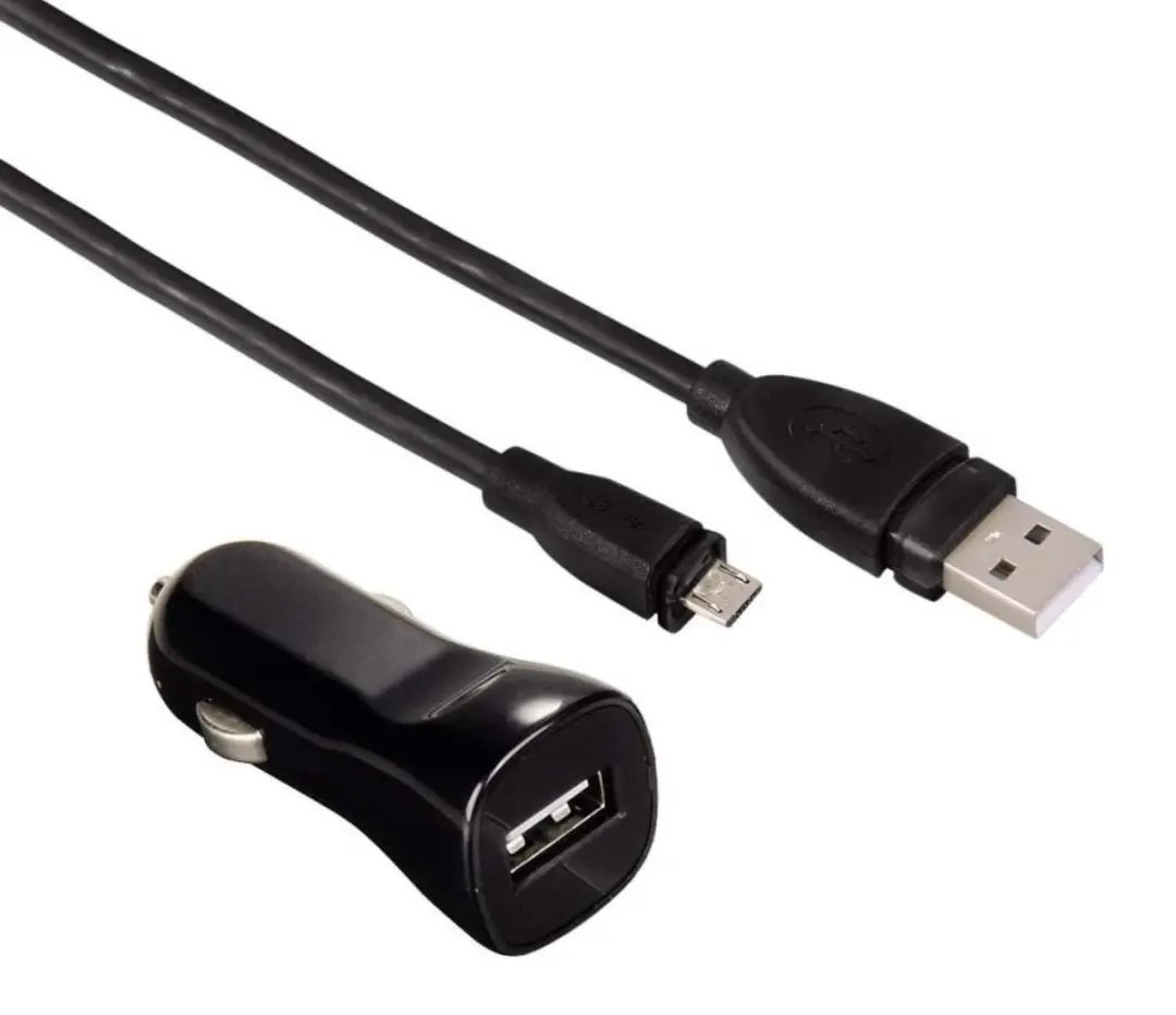 Hama Auto-Detect Auto-oplader Micro-USB 5V/2,4A - Zwart