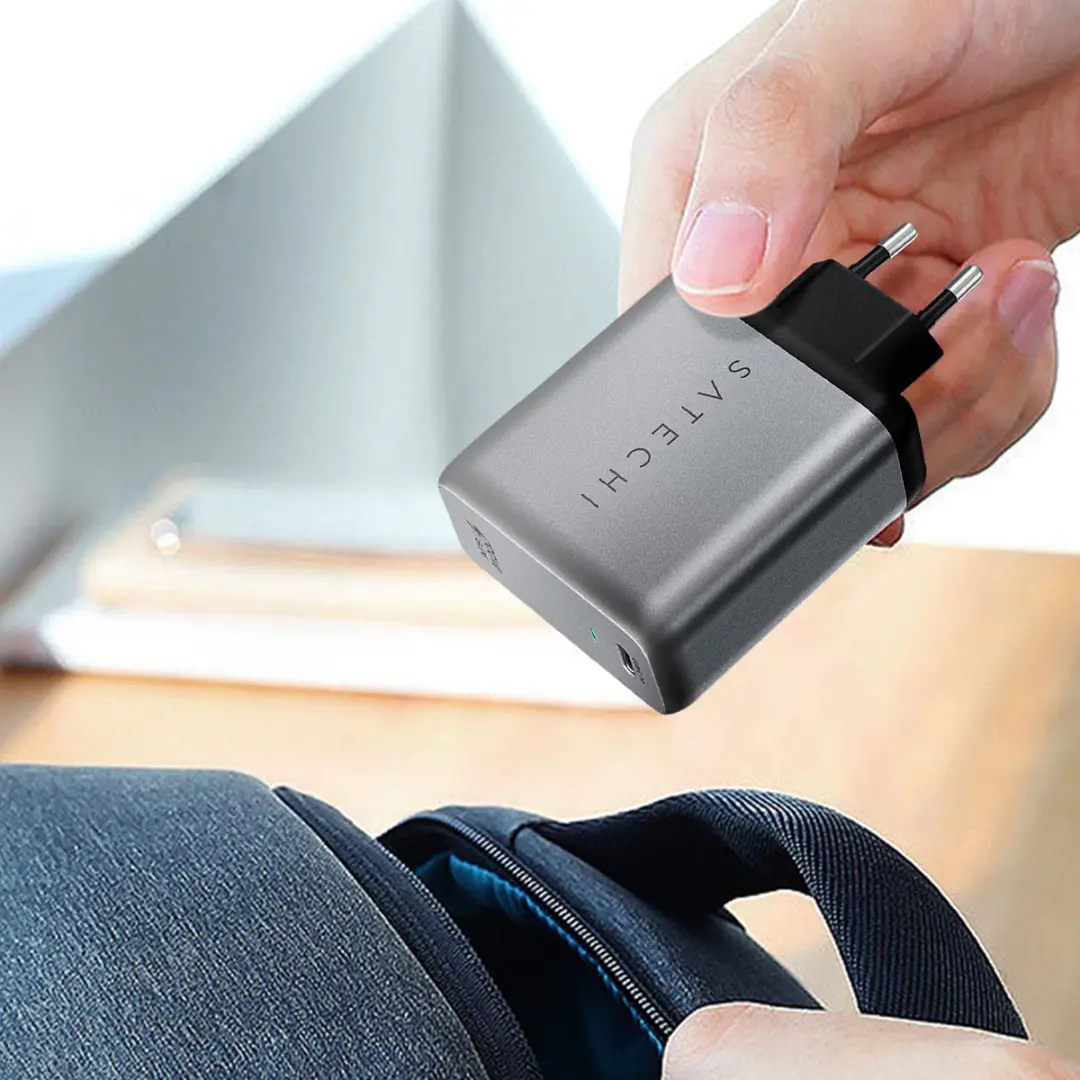 Satechi 100W USB-C PD GaN Wandlader ST-UC100WSM-EU - Grijs