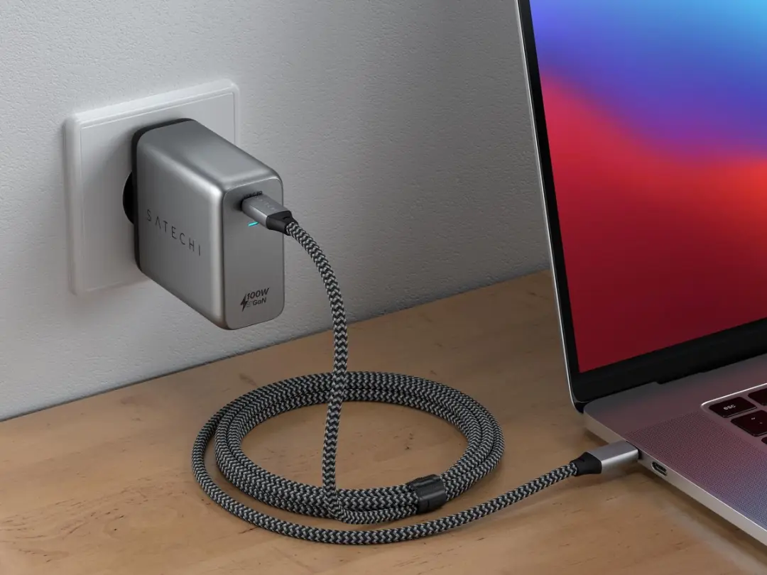Satechi 100W USB-C PD GaN Wandlader ST-UC100WSM-EU - Grijs