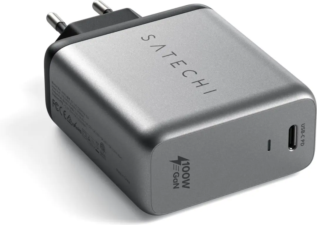 Satechi 100W USB-C PD GaN Wandlader ST-UC100WSM-EU - Grijs