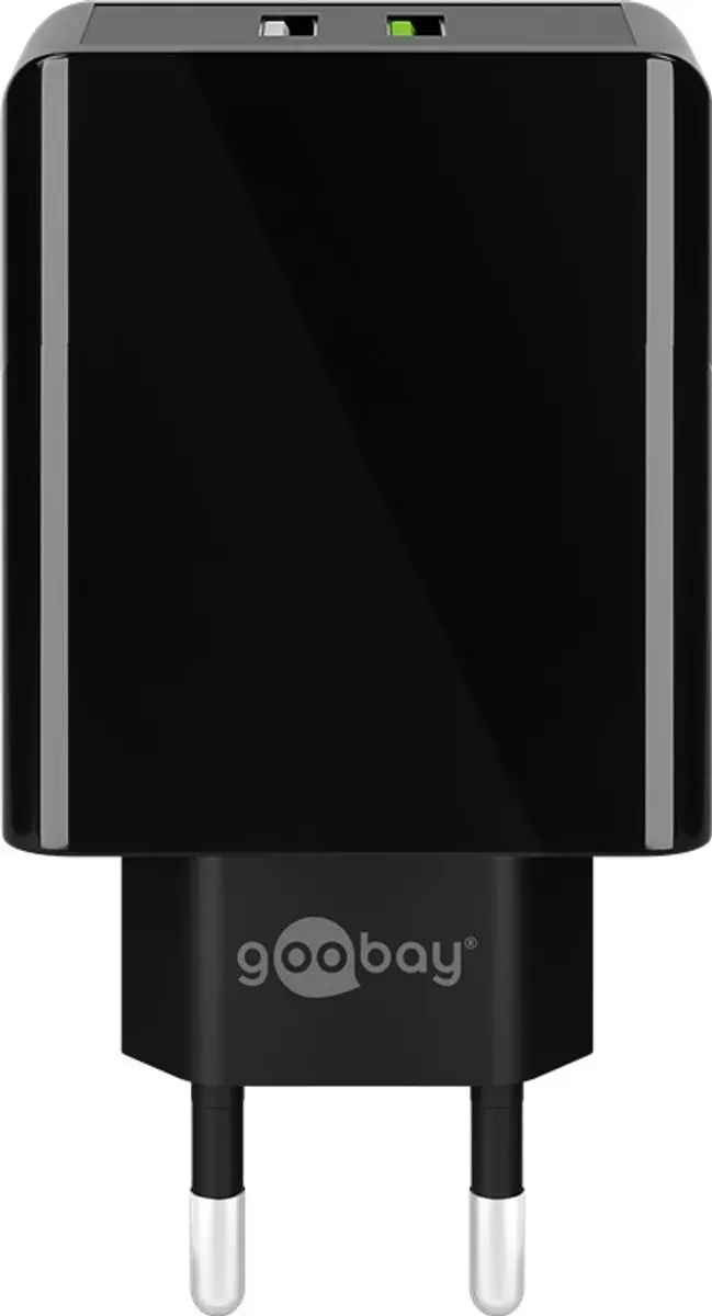 Goobay 44956 USB Thuislader 28W - 2 Poorten - Zwart