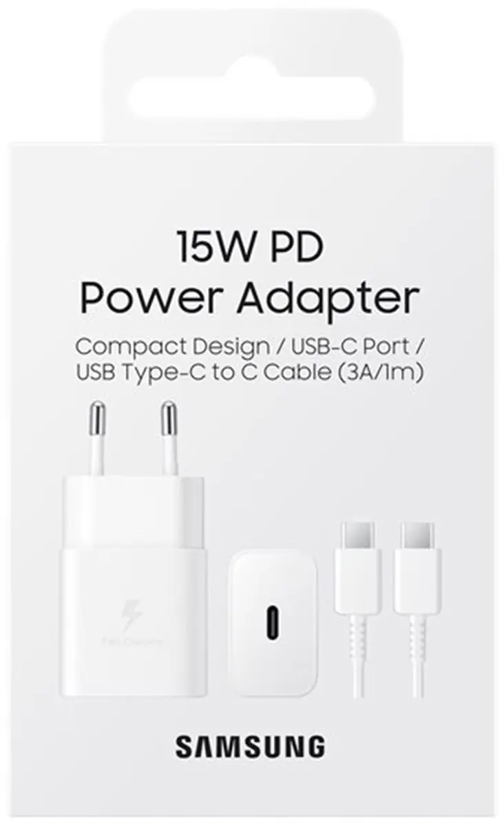 Samsung EP-T1510XWE Oplader 15W - USB-C Kabel - Wit - afbeelding 6 van 6